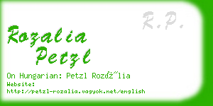 rozalia petzl business card